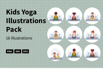 Kids Yoga Illustration Pack