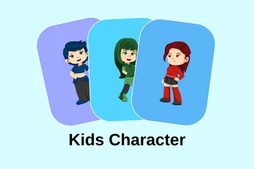 Kinder Charakter Illustrationspack