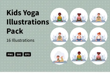 Kinderyoga Illustrationspack