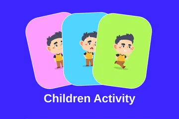 Aktivitäten für Kinder Illustrationspack