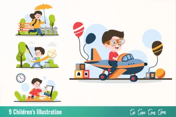 Kindergarten Activity Illustration Pack