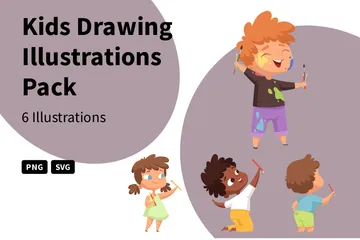 Kinderzeichnung Illustrationspack