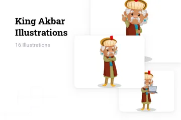 King Akbar Illustration Pack