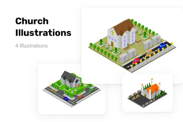 Kirche Illustrationspack