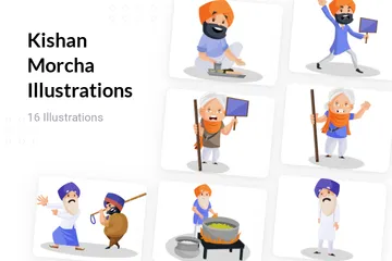 Indian character Illustration Bundle