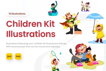 Kit Infantil Pacote de Ilustrações