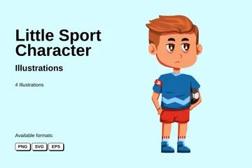 Kleine Sportfigur Illustrationspack