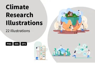 Klimaforschung Illustrationspack