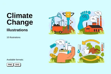 Klimawandel Illustrationspack