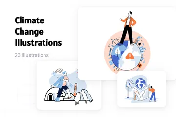 Klimawandel Illustrationspack