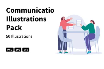 Kommunikation Illustrationspack