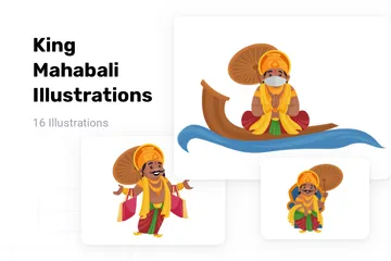 König Mahabali Illustrationspack