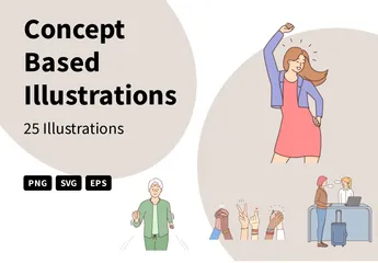 Konzeptbasiert Illustration Pack