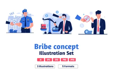 Korruption Illustrationspack
