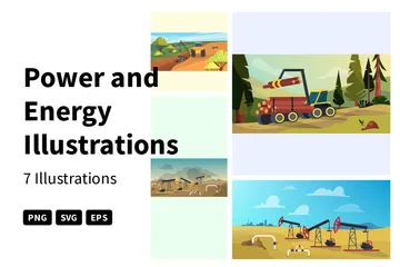 Kraft und Energie Illustrationspack