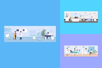 Krankenhaus Illustration Pack