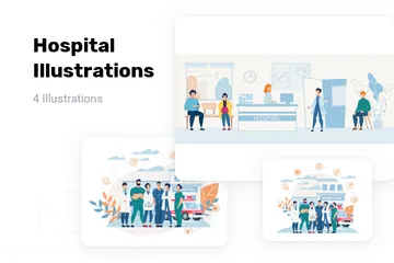 Krankenhaus Illustration Pack