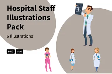 Krankenhauspersonal Illustrationspack