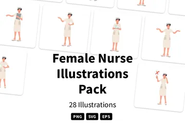 Krankenschwester Illustrationspack