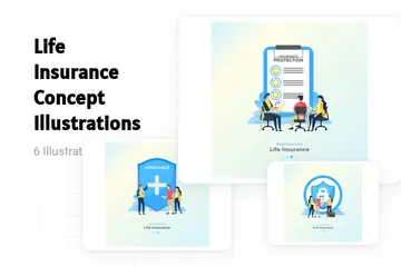 Free Werden Sie Mitglied bei Insurance Concept Illustrationspack