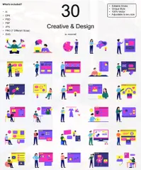 Kreativ und Design Illustrationspack