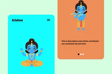 Krishna Illustration Pack