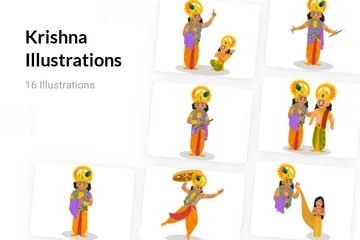 Krishna Illustration Pack