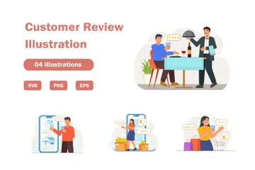Kundenbewertung Illustrationspack