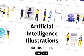 Künstliche Intelligenz Illustrationspack