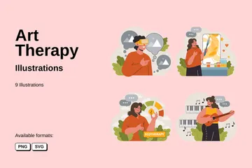 Kunsttherapie Illustrationspack