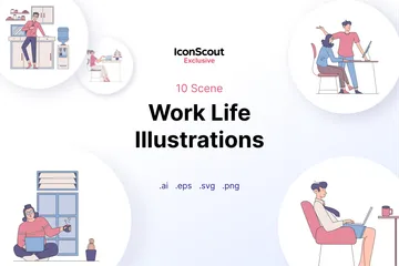 La vie de travail Pack d'Illustrations