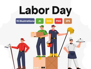 Labor Day Illustration Pack