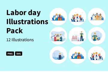 Labor Day Illustration Pack