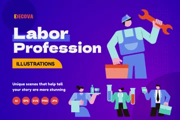Labor Profession Illustration Pack