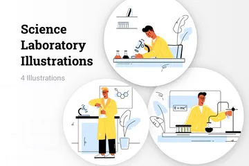 Laboratoire de science Pack d'Illustrations