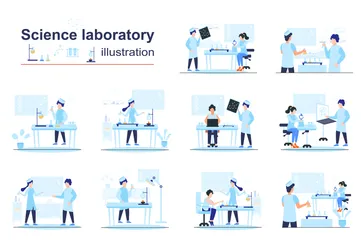 Laboratoire de science Illustration Pack