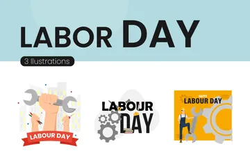 Free Labour Day Illustration Pack