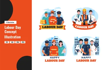 Labour Day Illustration Pack