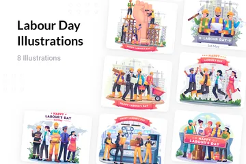 Labour Day Illustration Pack