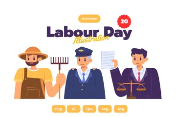 Labour Day Illustration Pack