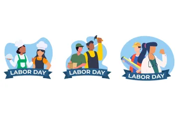 Labour Day Illustration Pack