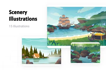 Landschaft Illustrationspack