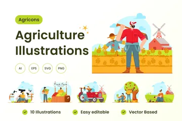 Landwirtschaft Illustrationspack