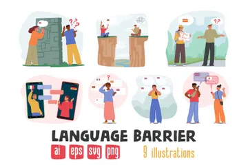 Language Barrier Illustration Pack