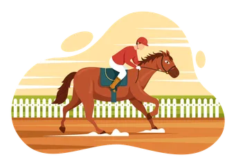 Las carreras de caballos Paquete de Ilustraciones