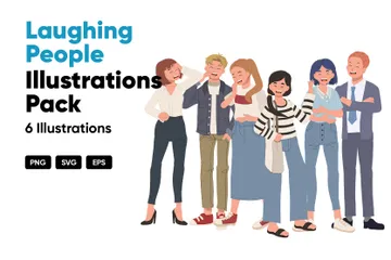 Laughing People Illustration Pack
