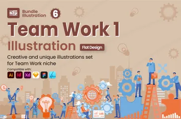 Lavoro di squadra 1 Illustration Pack