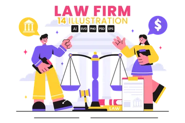 Law Firm Services Illustration Pack