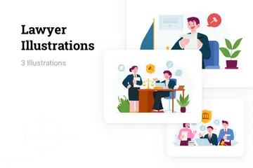 Lawyer Illustration Pack