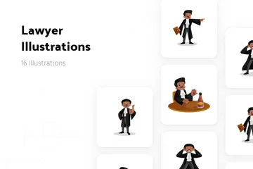 Lawyer Illustration Pack